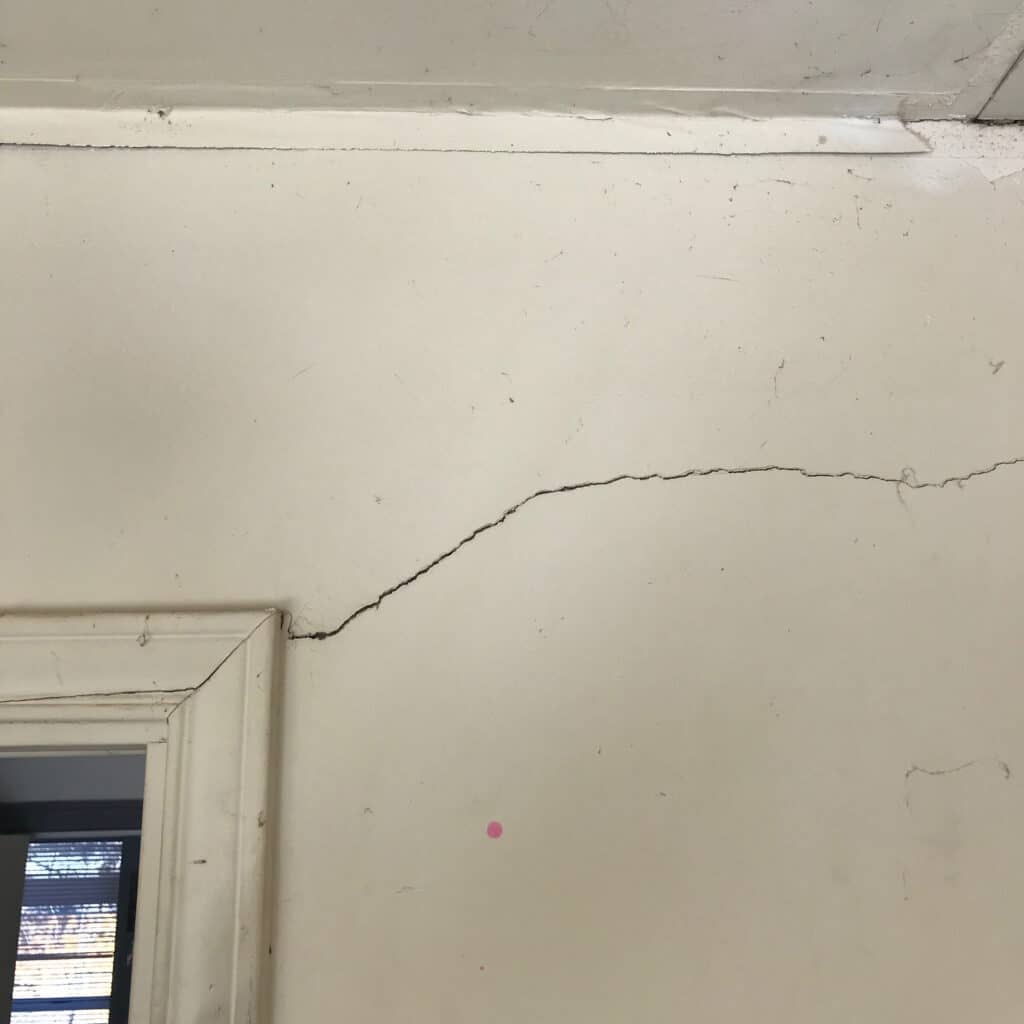 interior wall cracking