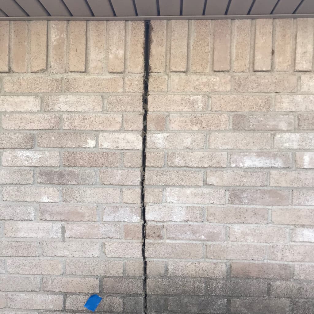 exterior wall cracking